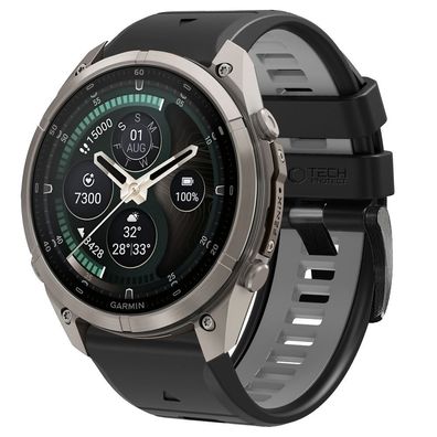 Uhrenarmband Tech-Protect Iconband Pro Garmin Fenix 5X 6X 7X 8 9 51 mm schwarz-grau