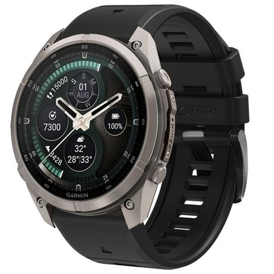 Armband Tech-Protect Silicone für Garmin Fenix 5X/6X/7X/8/9 (51 mm) TPU schwarz