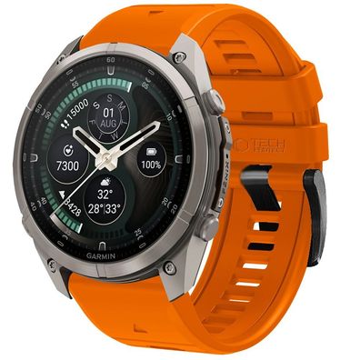 Uhrenarmband Tech-Protect Silicone für Garmin Fenix 7X 8 9 Pro 51 mm TPU orange