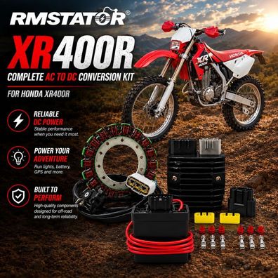 Battery Charging Stator Kit 250W AC to DC Conversion Honda XR 400 R 96-04 31120-KCY-6