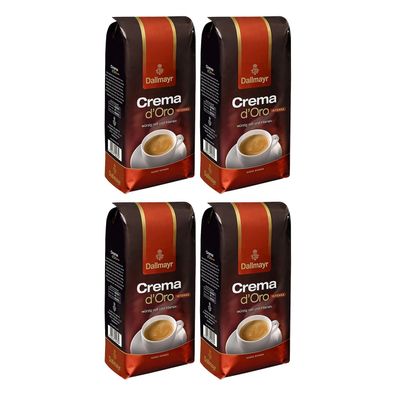 4 x Dallmayr Crema d' Oro Intensa, ganze Bohnen, 1000g