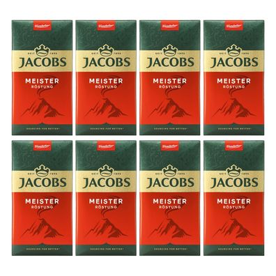 8 x JACOBS Meister Röstung Kaffee gemahlen 500g