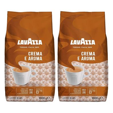 2 x Lavazza CREMAeAROMA Kaffee ganze Bohnen 1000g