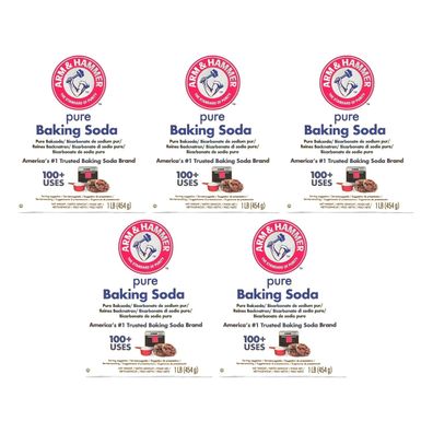 5 x ARM & HAMMER Reines Backnatron 454g
