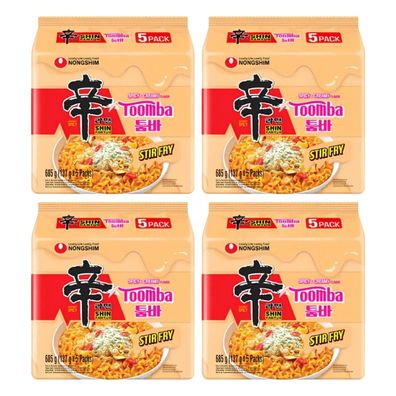 4 x Nongshim Instant Nudeln Toomba 5x137g