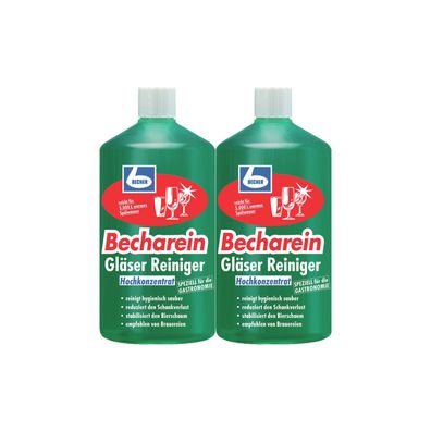 2 x DR. BECHER Becharein Gläser Reiniger flüssig 1L