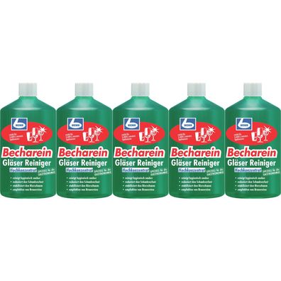 5 x DR. BECHER Becharein Gläser Reiniger flüssig 1L