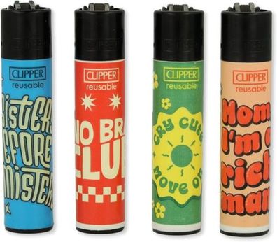 Clipper Feuerzeuge 4er Set Serie Girls Club