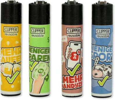 Clipper Feuerzeuge 4er Set Serie New Year New Fall