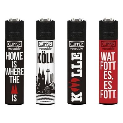 Clipper Feuerzeuge 4er Set Serie Köln Limited Edition