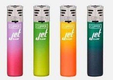 Clipper Feuerzeuge 4er Set Serie Jet Flame Metallic Gradient