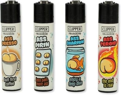 Clipper Feuerzeuge 4er Set Serie ASS Collection 2