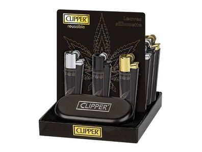 Clipper Metall Original Feuerzeug Metal Leaves Silhouette mit Etui/Box NEU