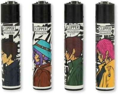 Clipper Feuerzeuge 4er Set Serie Anime Soul