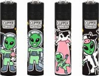 Clipper Feuerzeuge 4er Set Serie Space 3