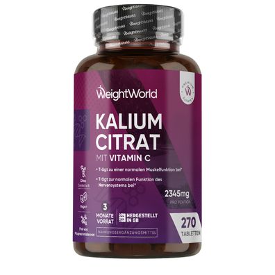 Kalium Tabletten - 500mg aktive Potassium - WeightWorld