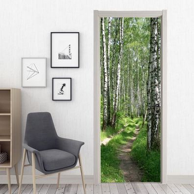 Türtapete 88x200cm Waldweg – Natur Türposter Fototapete AstraDesign