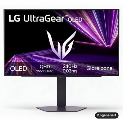 LG UltraGear 27GX704A-B 27 Zoll WQHD OLED Gaming-Monitor, 240 Hz, 0,03 ms, schwa