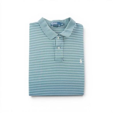 Kurzarm Poloshirt Herren Blau Polo Ralph Lauren Größe XL #QWE0174