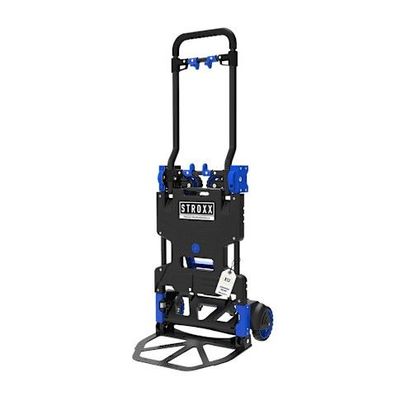 Stroxx Handwagen 2-in-1, verwandelbar in Sackkarre, 136 kg Tragkraft