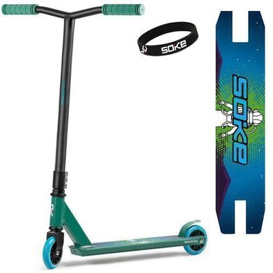 SOKE GO! Stunt-Scooter Grün und Blau
