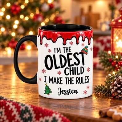 I'm The Oldest Child I Make The Rules Tasse Weihnachtsgeschenk Ältestes Kind Bruder