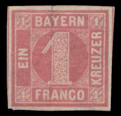 BAYERN Quadrat Ausgabe Nr 3II ungebraucht XB5111A