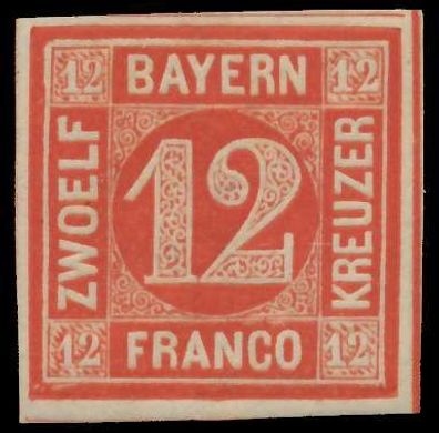 BAYERN Quadrat Ausgabe Nr 6 postfrisch XB51136