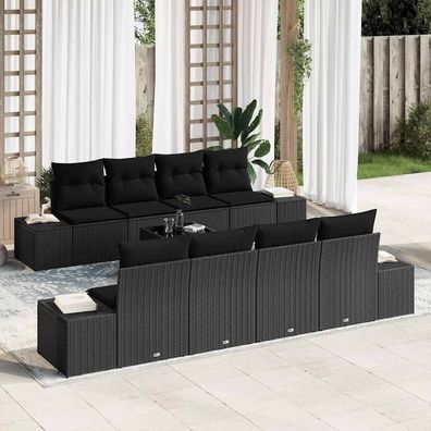 vidaXL Sofa Set 7 stk. Schwarz 55 x 55 x 37 cm