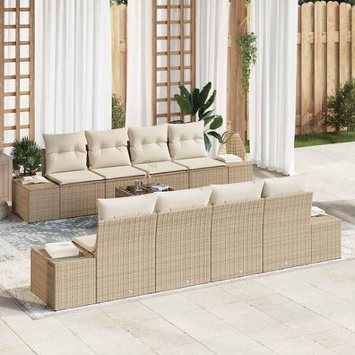 vidaXL Sofa Set 7 stk. Beige und Creme 55 x 55 x 37 cm