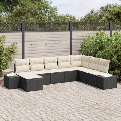 vidaXL Gartensofa-set 8 stk. Poly-Rattan