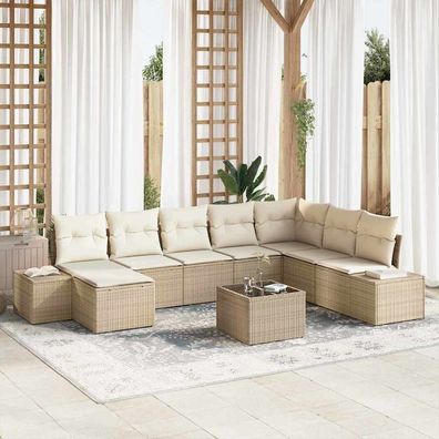 vidaXL 9 stk. Beige