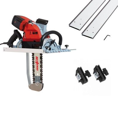 Zimmerei Kettensäge ZSX Ec 400 Q + Führungsschiene 3m, 2-teilig + Adapterpaar
