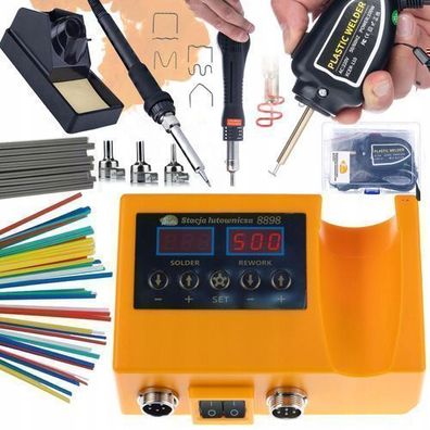 Rosfix Set Lötstation 2in1 660W + Kunststoffschweissgerät 100W | 400 Klammern