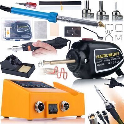Rosfix Set Lötstation 2in1 + Kunststoffschweißer + Bügeleisen 100W|660W