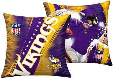 Beronage Minnesota Vikings NFL Football-Kissen 40x40 cm - Fan-Kuschelkissen