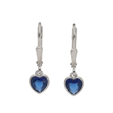 JuwelmaLux Herz Ohrhänger 925 Silber blau JL10-06-1170