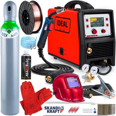 IDEAL EXPERT MIG 215 LCD Schweißgerät MIG MAG MMA WIG 230V 50Hz 40-200 A