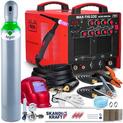 IDEAL MAX-WIG 232 AC/ DC Digital Schweißgerät WIG AC/ DC MMA 230V 50Hz 10-200A