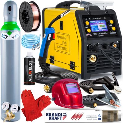 MAGNUM MIG 220 Alu / CU Synergie Schweißgerät MIG MAG MMA WIG 230 V 50 Hz 40-200 A