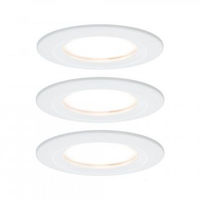 Paulmann No. 93870 Einbauleuchte LED Coin Slim IP44 rund 6W Weiß 3er-Set dimmbar