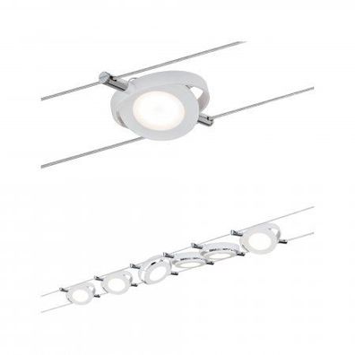 Paulmann No. 94106 Seilsystem-Set LED 6x4W RoundMac 230V/12V DC Weiß matt