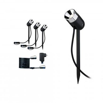 Paulmann No. 94242 Plug&Shine Basisset Pike IP65 3x3,5W 3000K Anthrazit dimmbar