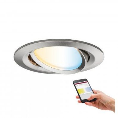 Paulmann No. 92961 SmartHome Zigbee LED Einbauleuchte Nova Plus 6W Eisen gebürstet