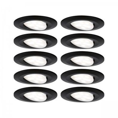 Paulmann 92462 LED Einbauleuchte Calla Basisset schwarz matt schwenkbar IP65