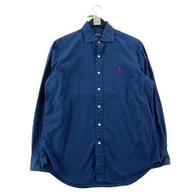 Polo Ralph Lauren Klassische Hemden Herren uni Blau Größe M #QWE0889