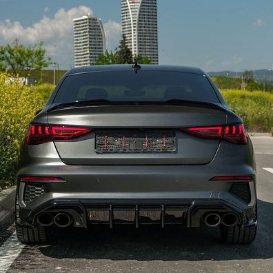 Heckdiffusor ABS Glanz passend für AUDI S3 + A3 8Y S-Line Limousine