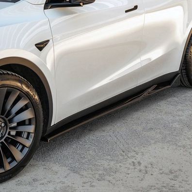 Seitenschweller Ansätze ABS schwarz glänzend passend für Tesla Model Y