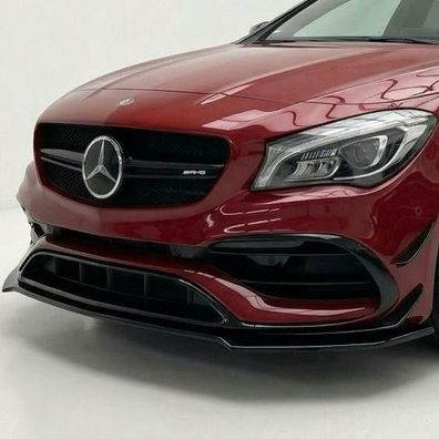 Frontlippe schwarz glänzend passend für Mercedes-Benz C117 CLA 45 AMG MOPF