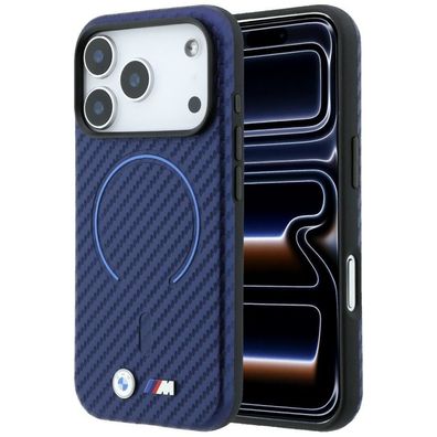 Handyhülle BMW M Carbon MagSafe für iPhone 18 Pro / 17 Pro Carbon-Optik Dunkelblau